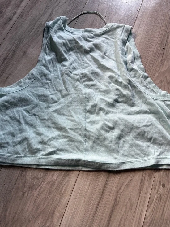 Free People Light Mint V-Neck Cropped Tank - Picture 4 of 4